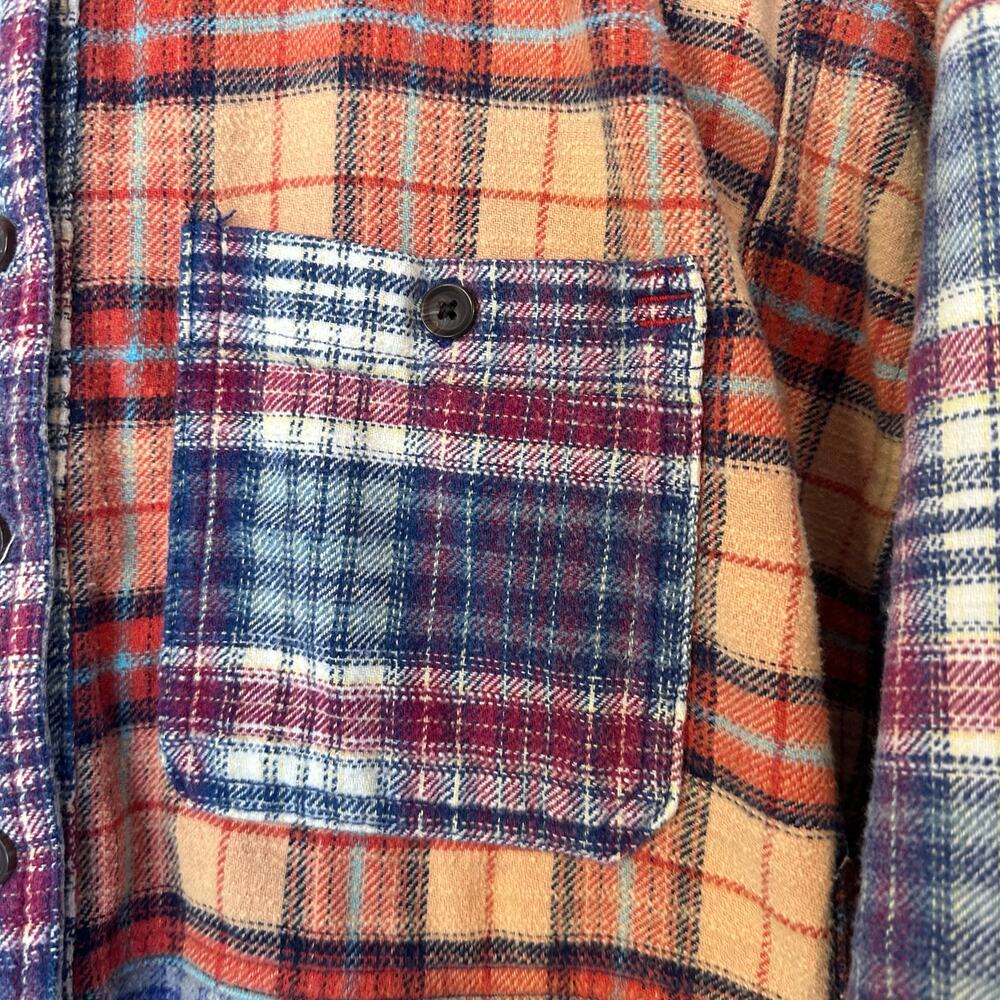 BDG Womens Patchwork Plaid Oversized Button Flann… - image 3